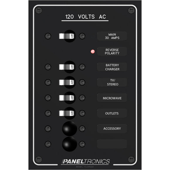 Paneltronics Standard AC 6 Position Breaker Panel & Main [9982305B] - Point Supplies Inc.