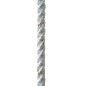 New England Ropes 1/2" X 15 Premium Nylon 3 Strand Dock Line - White w/Tracer [C6050-16-00015] - Point Supplies Inc.