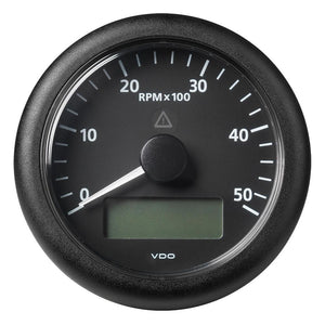 VDO Marine 3-3/8" (85MM) ViewLine Tachometer w/Multi-Function Display - 0 to 5000 RPM - Black Dial  Bezel [A2C59512392] - Point Supplies Inc.